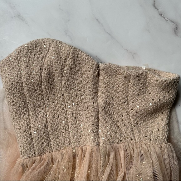 Mustard Seed Small Sequin and Tulle Strapless Sweetheart Dress - Picture 9 of 14